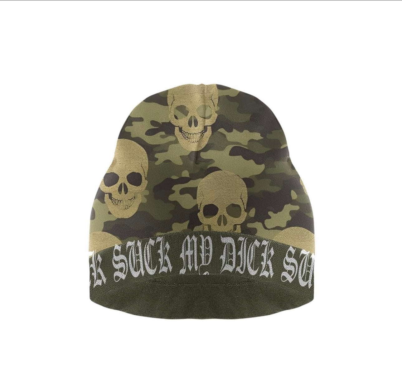 Camo S*ck my d*** Skull Cap